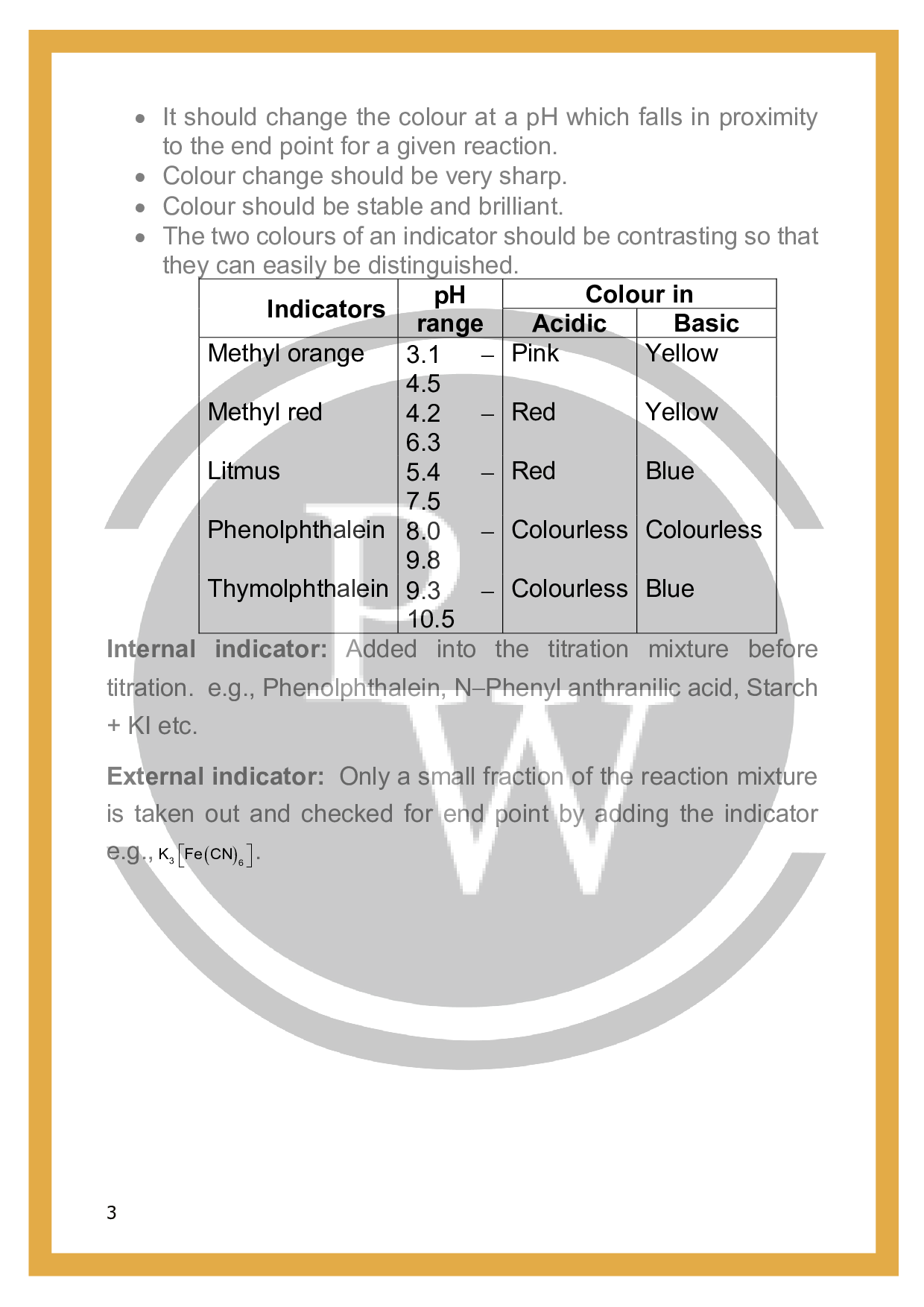Indicators in chemistry Types of Indicators in chemistry Physics Wallah