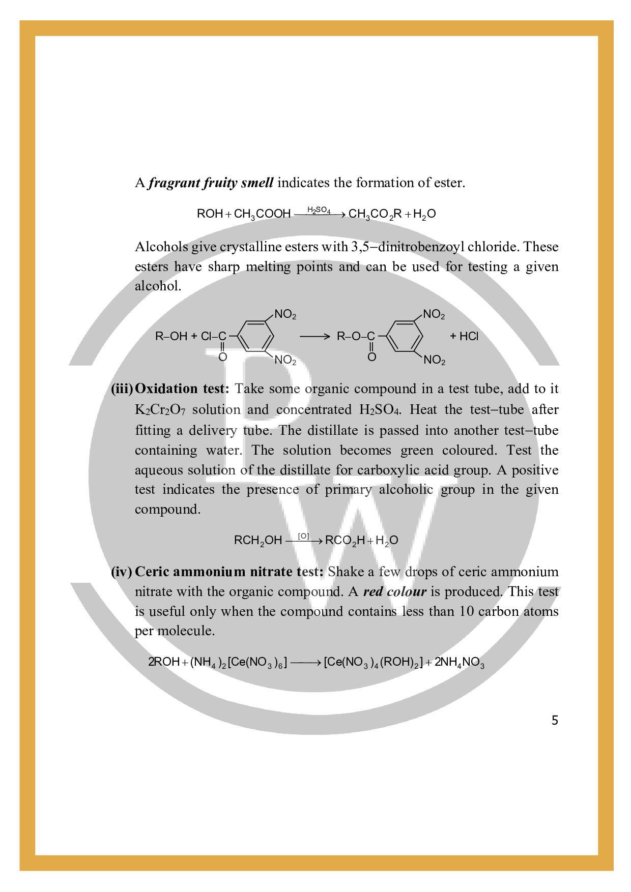 Test of alcohol and phenols Qualitative tests for phenols and Alcohol