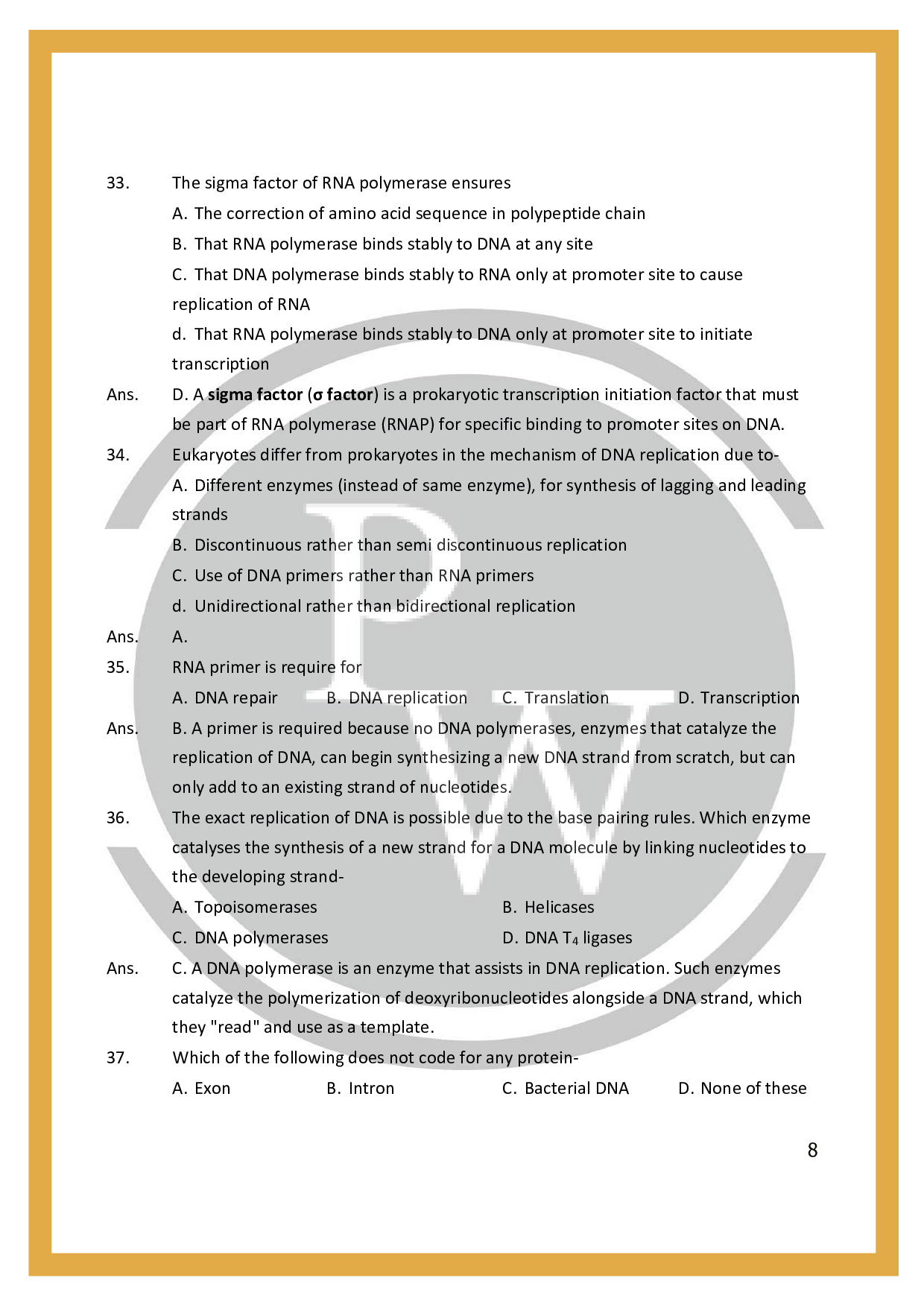 Important questions for Class 12 Biology Chapter6 PW