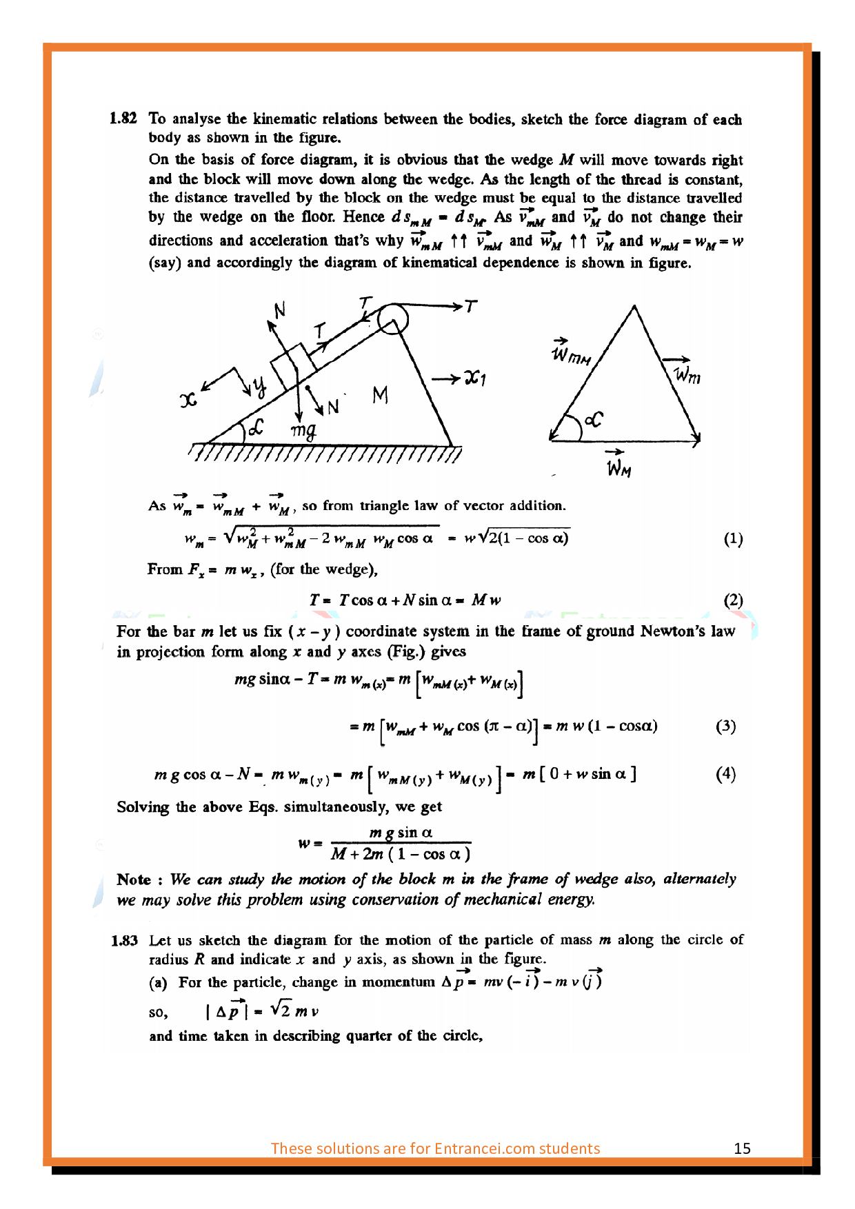 I.E. Irodov Solutions on The Fundamental Equation of Dynamics PW
