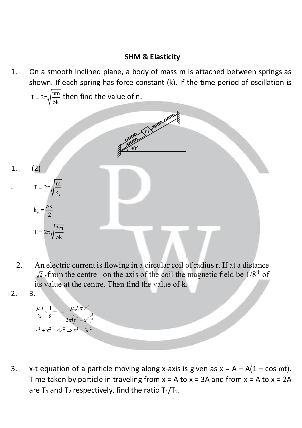 SHM & Elasticity for JEE Physics