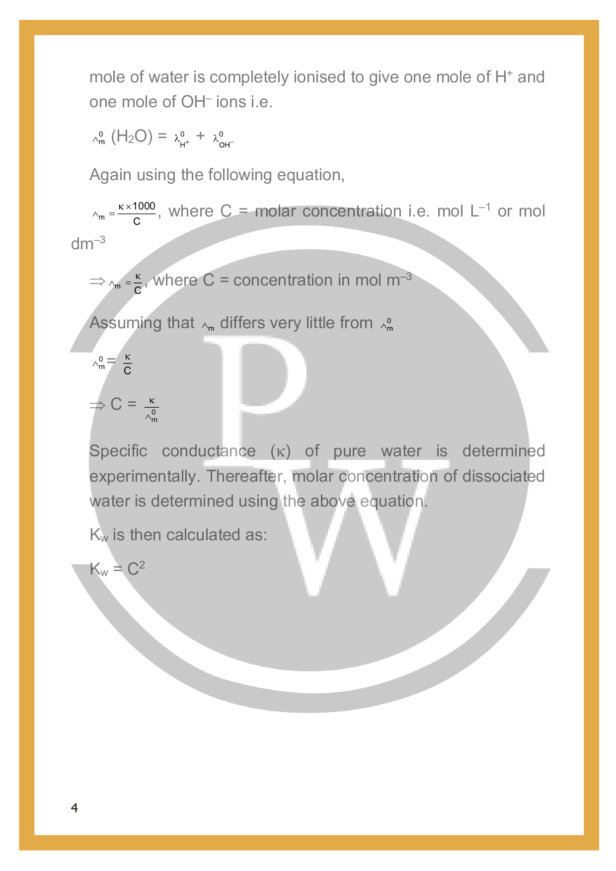 Kohlrausch’s law definition concept and applications with solved
