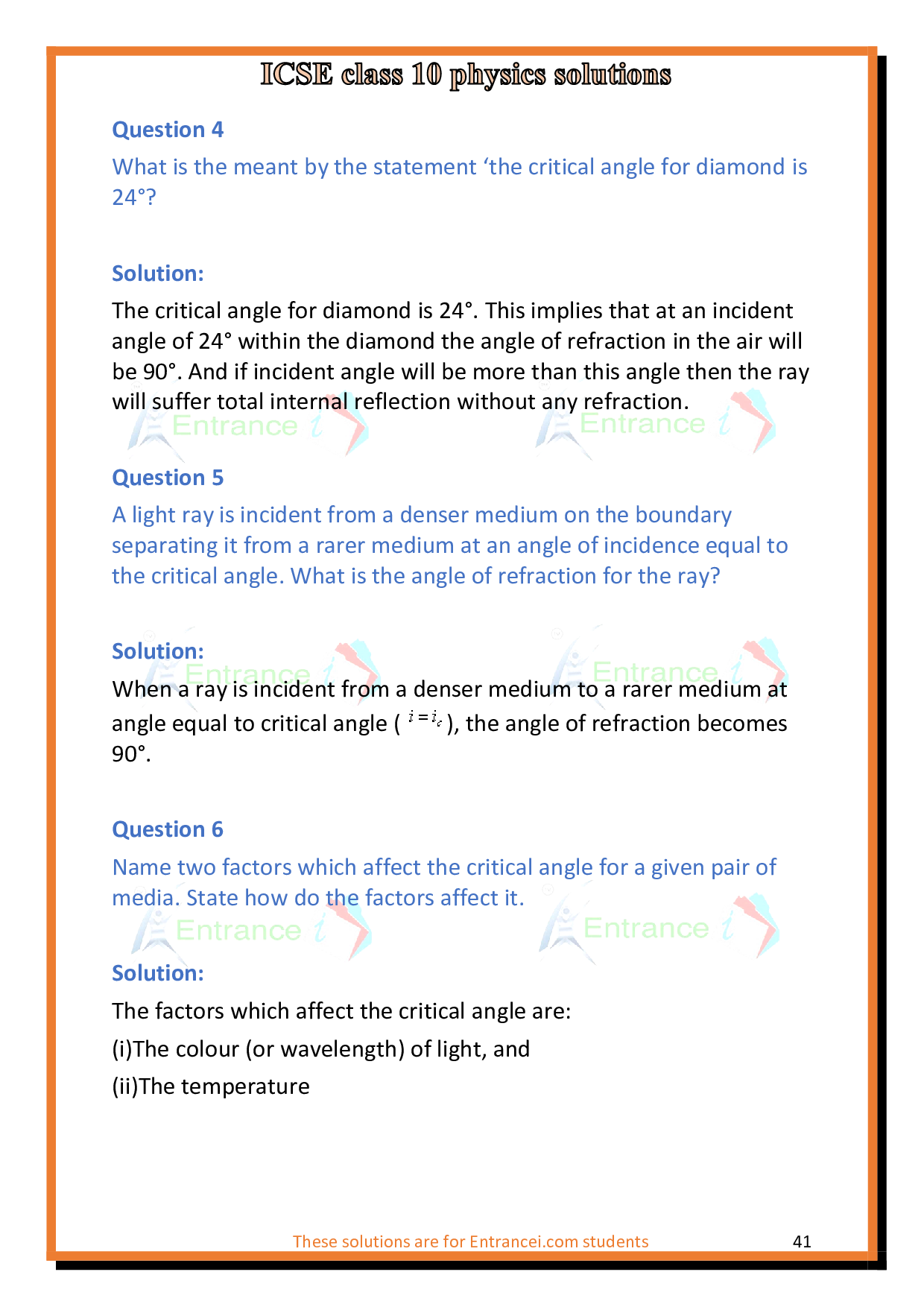 python literals - lecture notes - python literals... Refraction of light at Plane Surfaces|ICSE Class 10 Physics