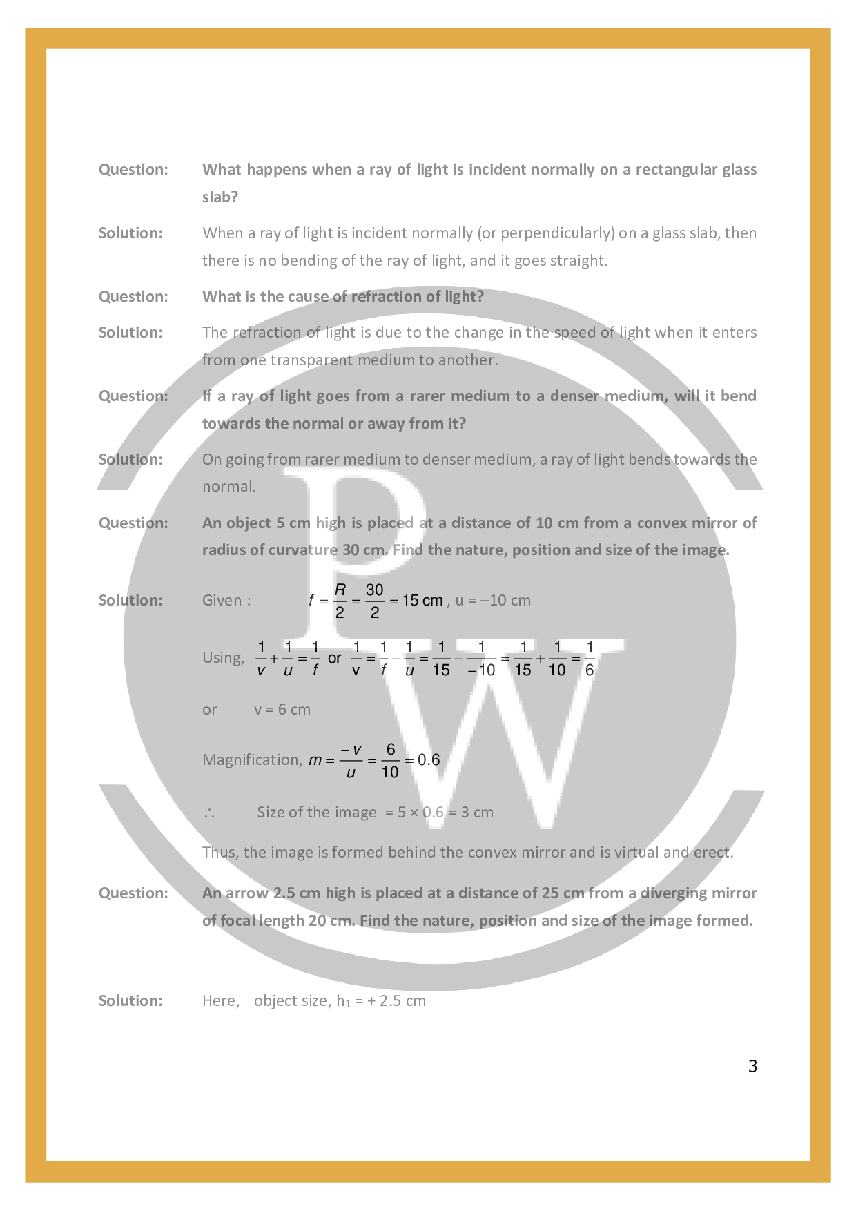 Important questionsLight Reaction and Refraction PW