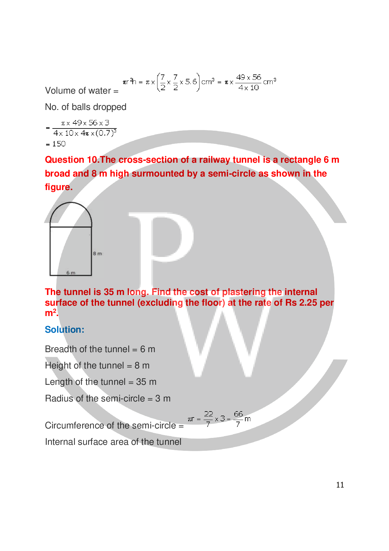 ICSE Class 10 Maths Exercise20G Cylinder, Cone and Sphere
