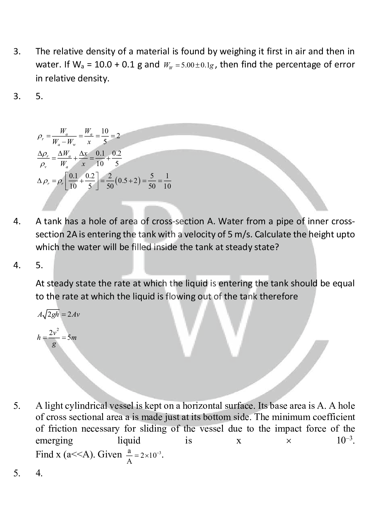 Fluid Mechanics for JEE Physics