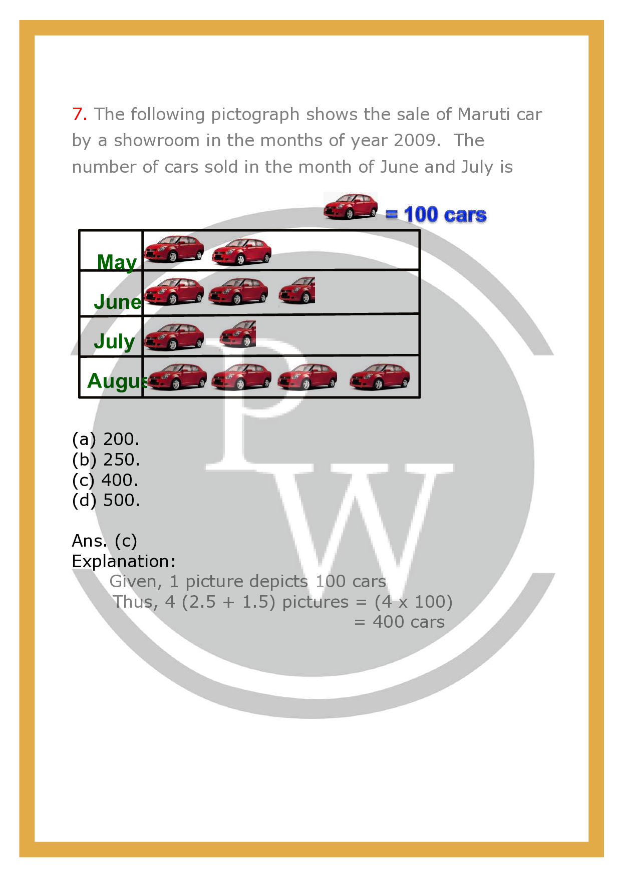 Class 6 maths chapter-9 Data Handling | Worksheet-3 | Physics Wallah