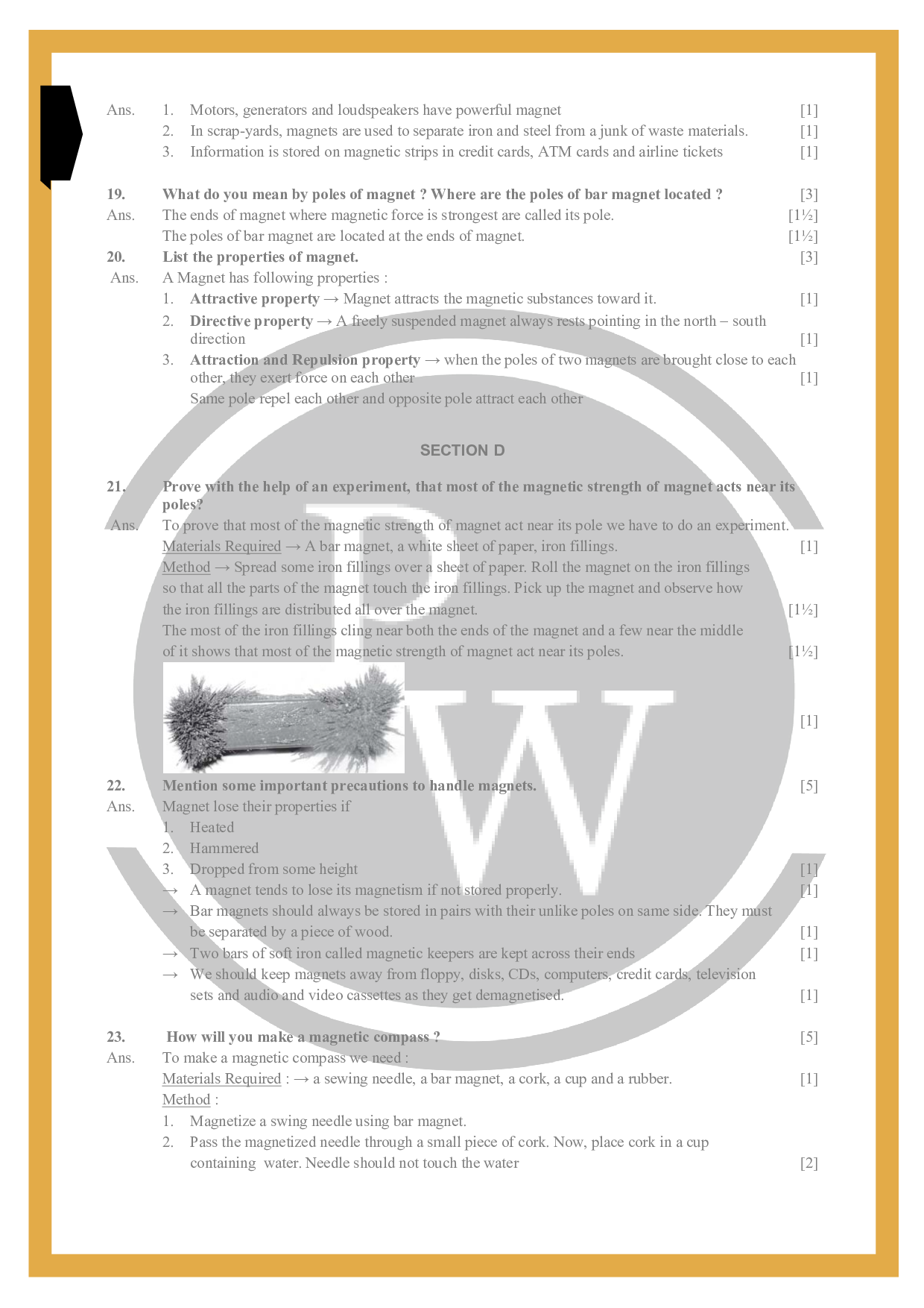 class 6 science worksheets Chapter 13Fun with Physics Wallah