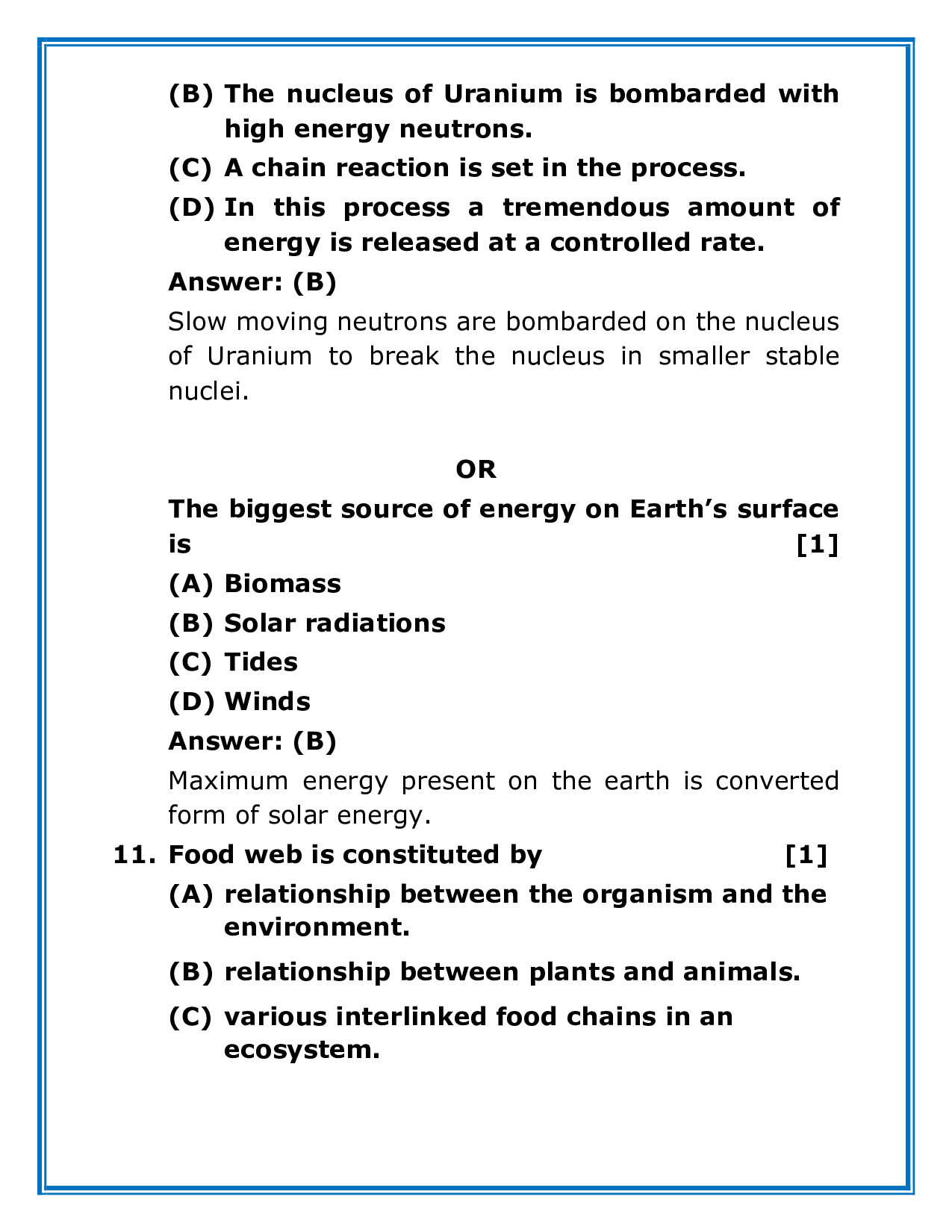 CBSE Previous Year Question Papers Class 10 Science Yr. 2020 Download