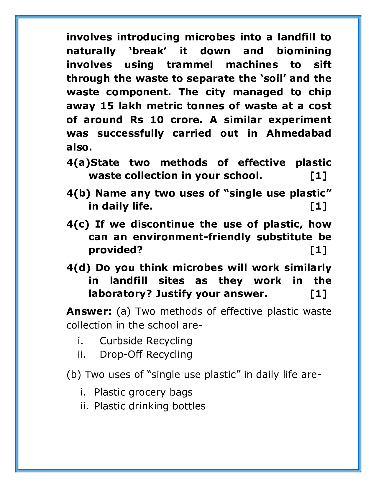 CBSE Previous Year Question Papers Class 10 Science Yr. 2020 Download