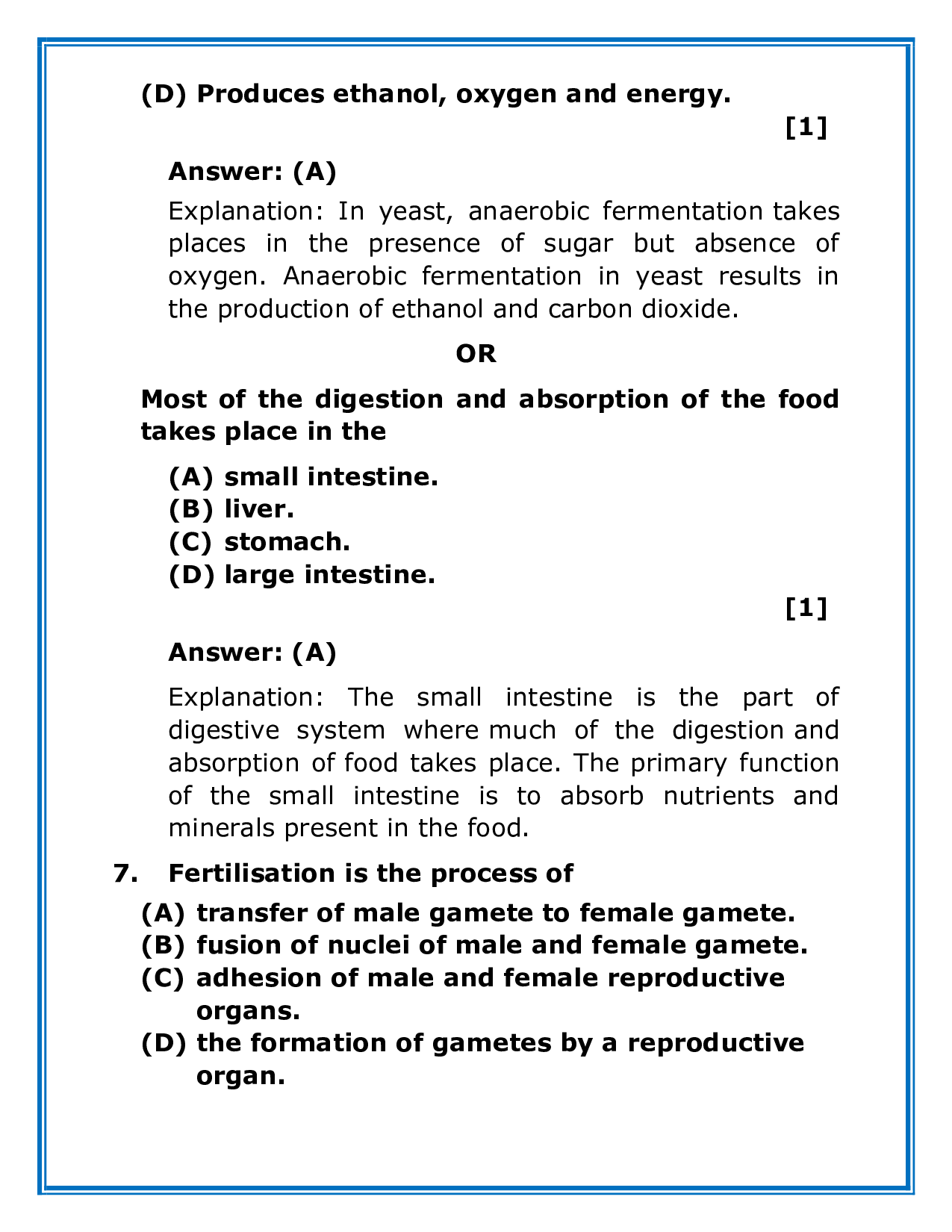 CBSE Previous Year Question Papers Class 10 Science Yr. 2020 Download