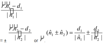 Equation of planes bisecting the angles   between two given planes