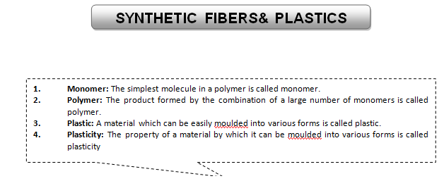 synthetic fibers and plastics