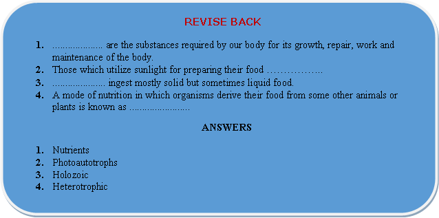nutrition revision