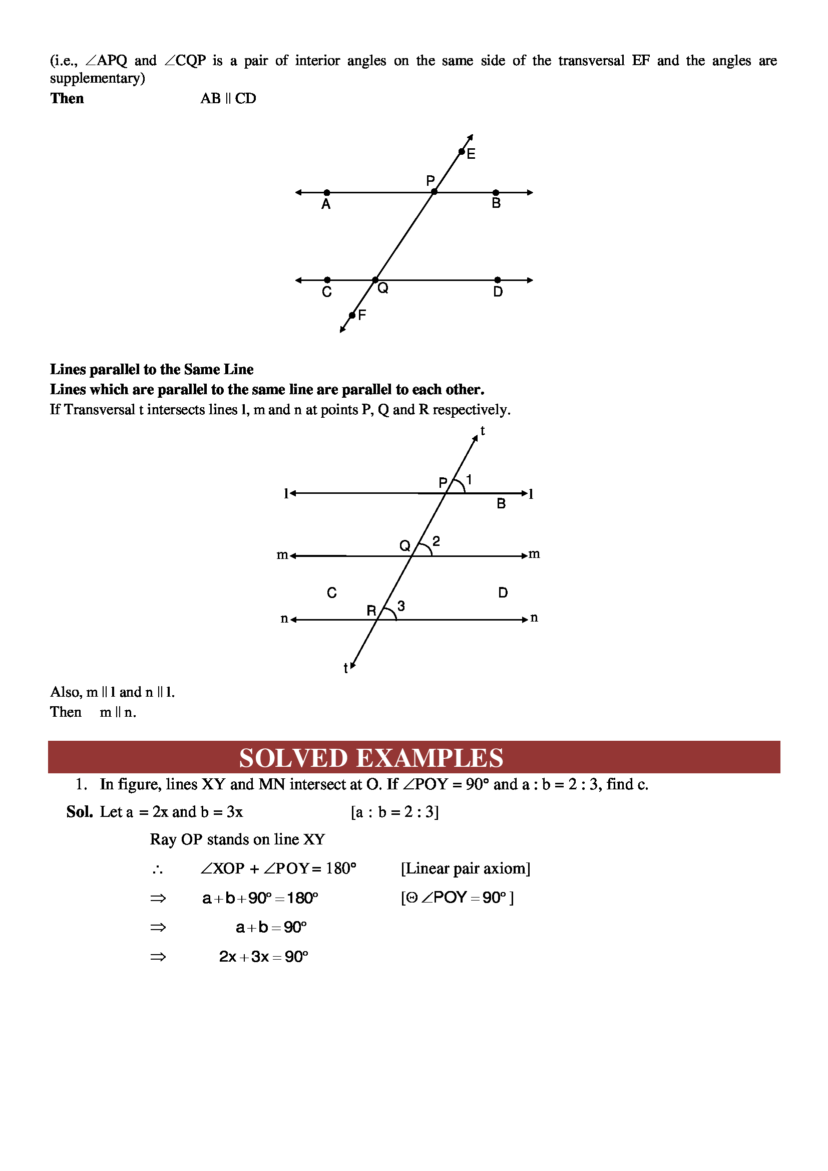 Parallel Lines And Transversals Physics Wallah