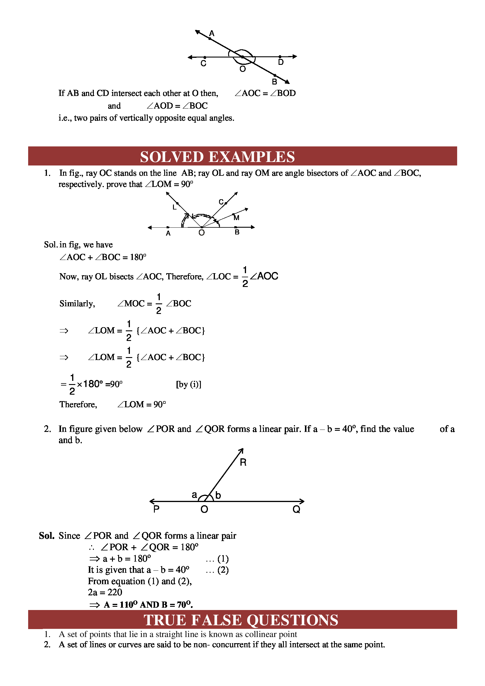 Linear Pairs Of Angles