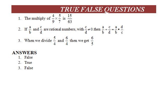 Division of rational numbers